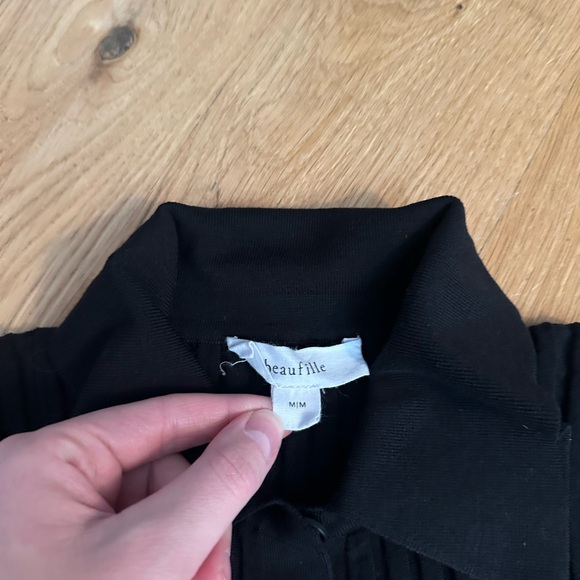 Beaufille Plisse Button Down Blouse - Picture 5 of 7